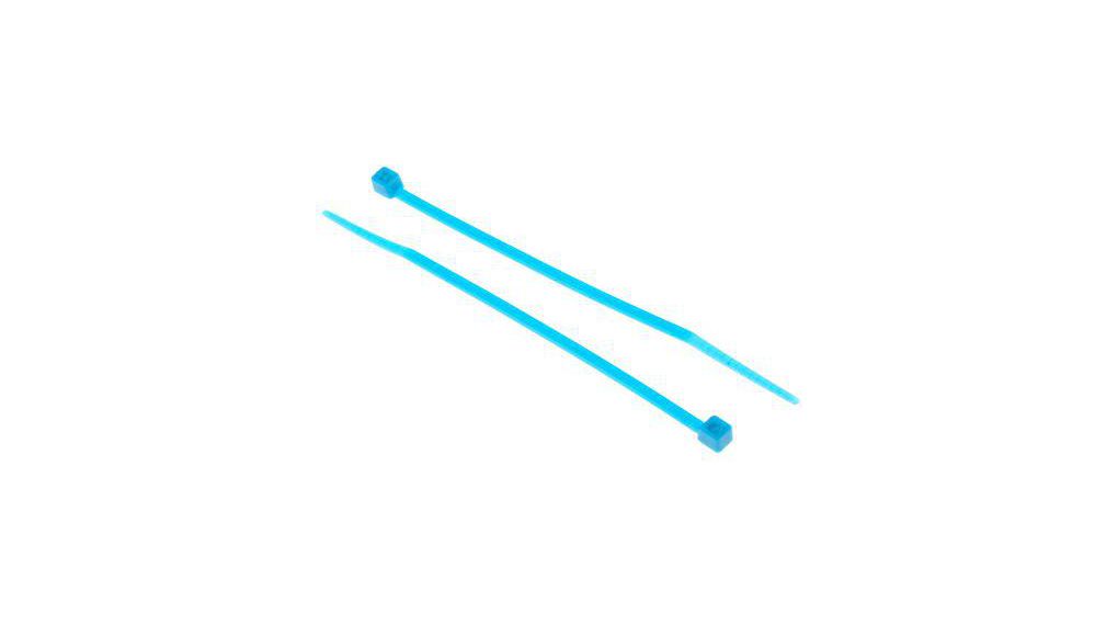 Cable Tie 100 x 2.5mm, Polyamide 6.6, 78.4N, Blue, Pack of 100 pieces